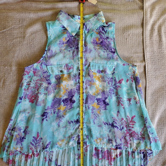 Eyelash Couture Sheer Button Down Tops- Set of 2 - Picture 14 of 16